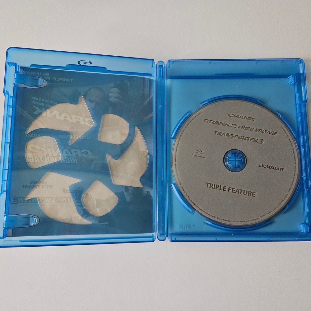 Crank + Crank 2 High Voltage + Transporter 3 Blu-ray Triple Feature Disc Statham - Picture 3 of 4